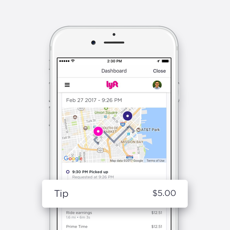 lyft driver tipping crypto currency